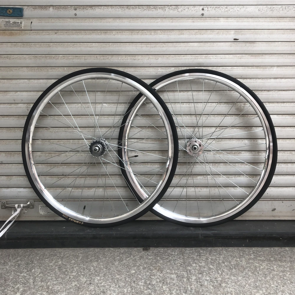 Fixie обод колеса велосипеда с шинами серебристого цвета 20 мм 700C обод колеса велосипеда Односкоростной велосипед Винтажный велосипед с фиксированной передачей алюминиевый сплав