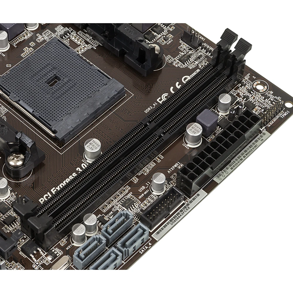 Материнская плата Asrock FM2A68M-HD+ Soc-FM2+ AMD A68H 2xDDR3 mATX AC`97 6ch(5.1) GbLAN RAID+VGA+DVI