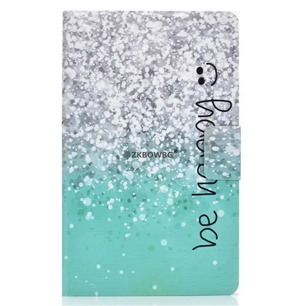 Чехол из кожи пу и ТПУ с рисунком для Samsung Galaxy Tab A 8,0 SM T290 T295 T297 SM-T295 защитные чехлы - Цвет: Green.Liu.Sha