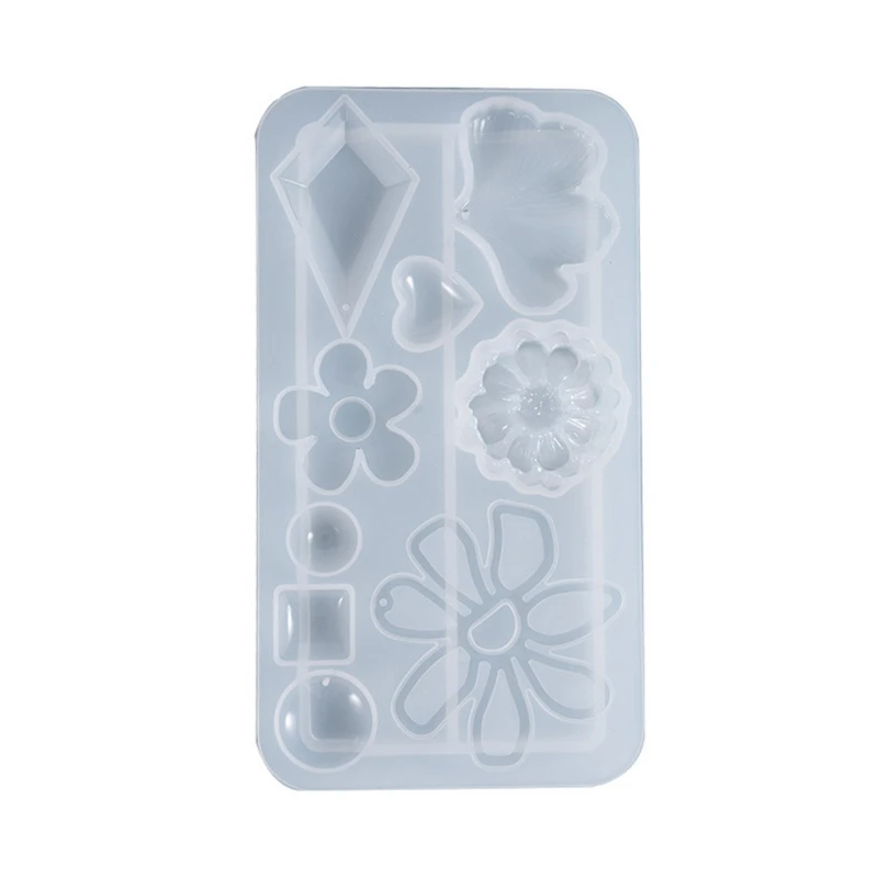 

Crystal Epoxy Resin Mold Earrings Pendant Casting Silicone Mould DIY Crafts Jewelry Making Tools