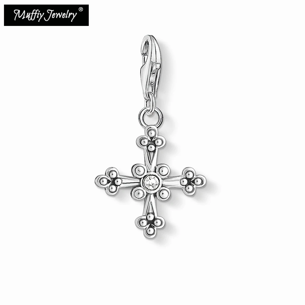 

Iconic Ornamental Cross Charm,Europe Style Club Good Jewelry For Men Women,2019 Winter New Vintage Gift In 925 Sterling Silver