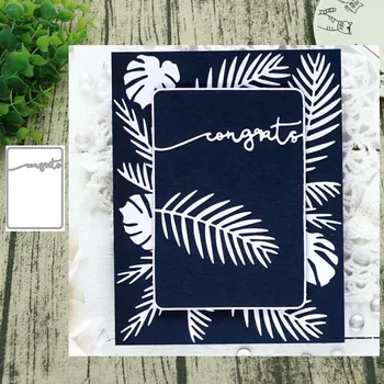 

Metal cutting dies framed congrats cut die mold decoration Scrapbook paper craft knife mould blade punch stencils die