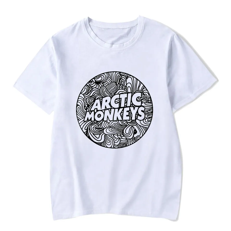 Arctic Monkeys Повседневная футболка Женская забавная рок-музыка модная Высококачественная уличная Harajuku женская футболка Femme - Цвет: white