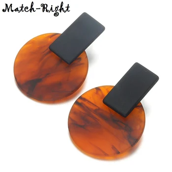 

Match-Right Trendy Earrings for Women Statement/Korean/Acrylic/Drop/Geometric/Round/Women Earrings Pendant Jewelry female SP531