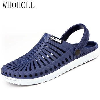 

Men Shoes Beach Casual Men's Slippers Unisex Hollow Out Casual Couple Beach Sandal Flip Flops Shoes Non-slide Male Slippers