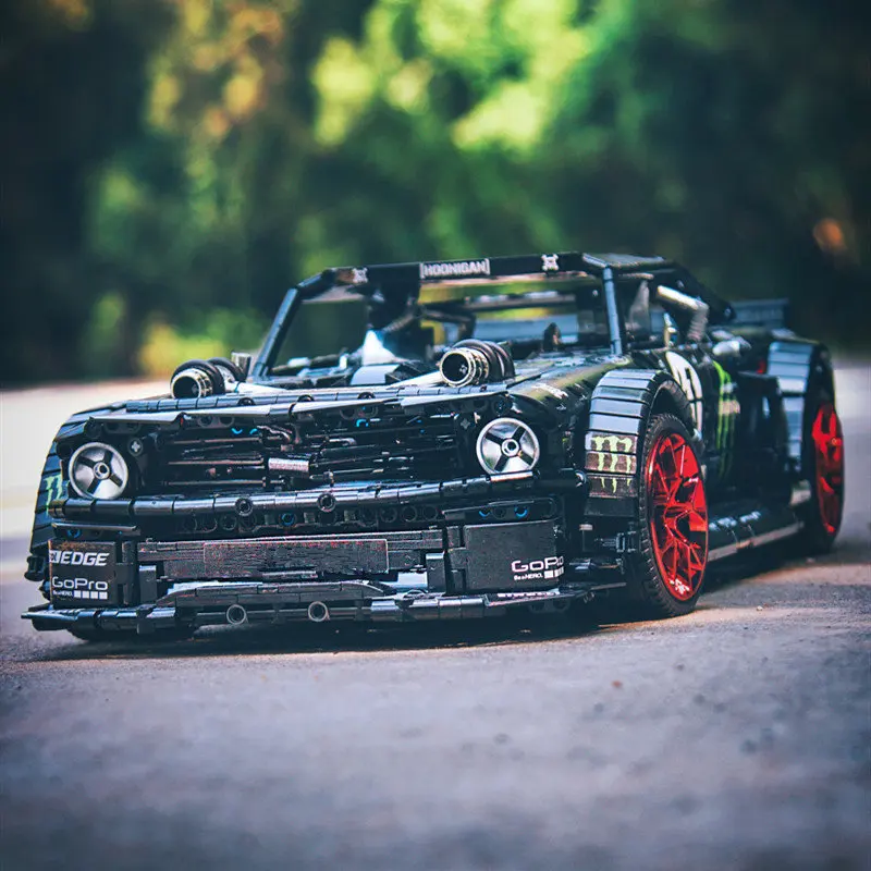 Техника механические MOC 22970 модель Hoonicorn Супер гоночный автомобиль для Mustang из