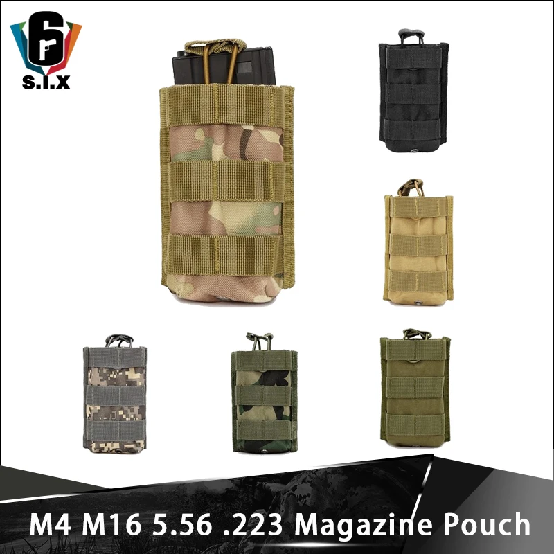 Страйкбол cqc Военная Тактическая Molle с открытым верхом Одиночная винтовка, подсумок M4 M16 5,56. 223 охотничья Пейнтбольная сумка Mag