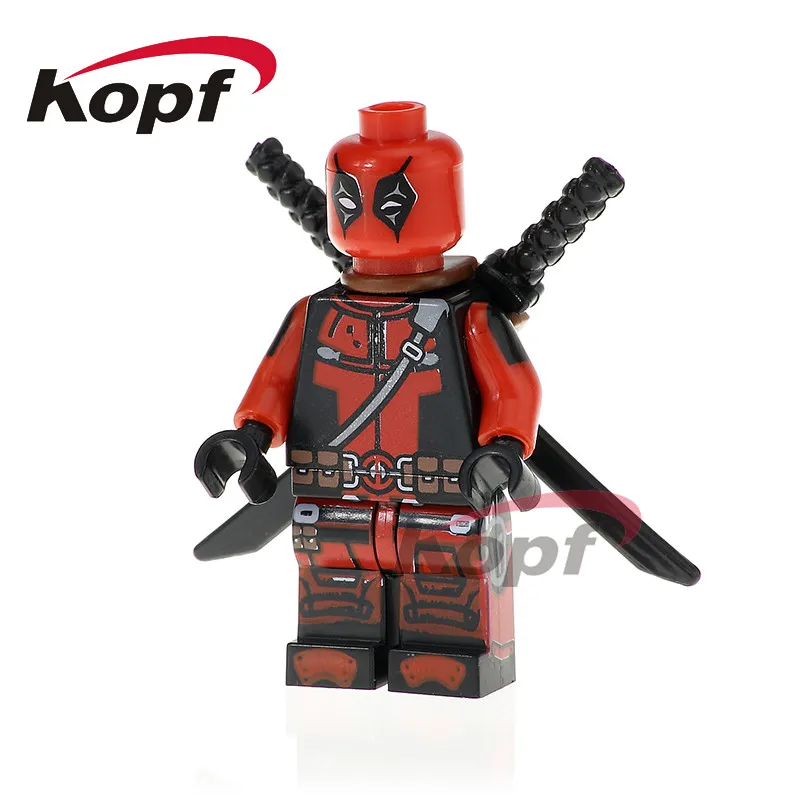 KF009 одна распродажа фигурки строительные блоки Дэдпул 2 серии собрать супер героев домино кабель детский подарок рождественские игрушки - Цвет: PG382 Without Box