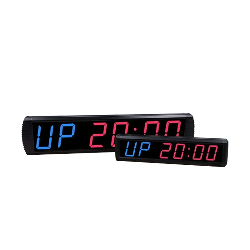 

Gym training time display wall clock LED digital crossfit exercise timer clock with workout countdown functions