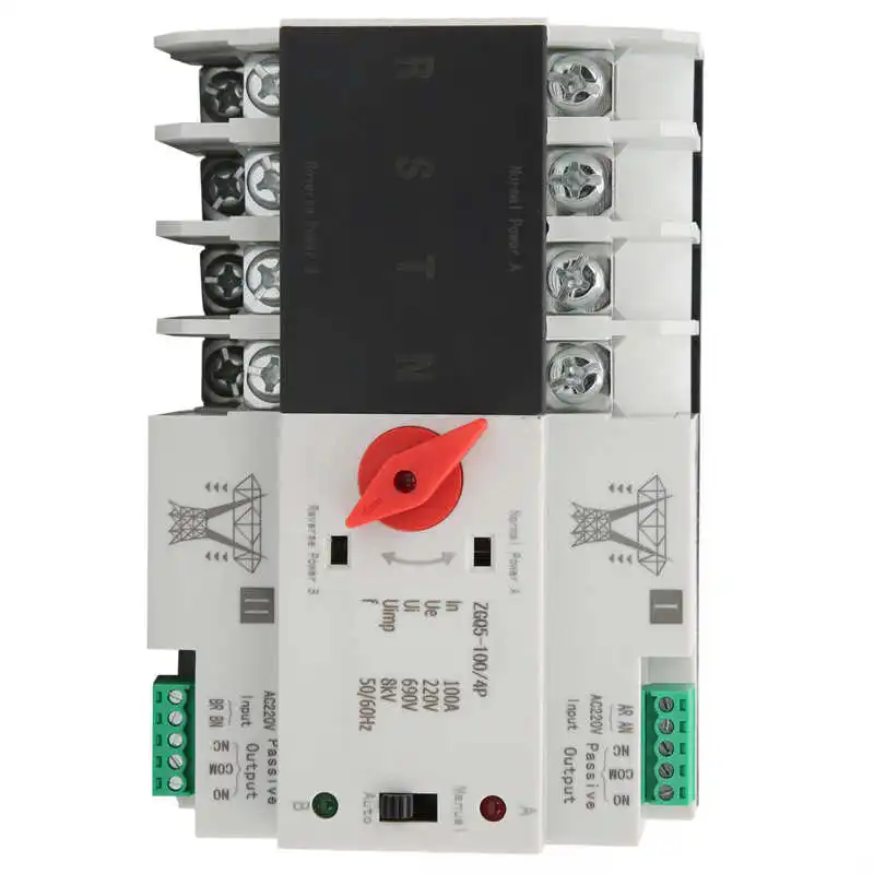 Circuit Breaker Changeover ZGQ5-100/4P AC 110V 4P Circuit Transfer Switch 