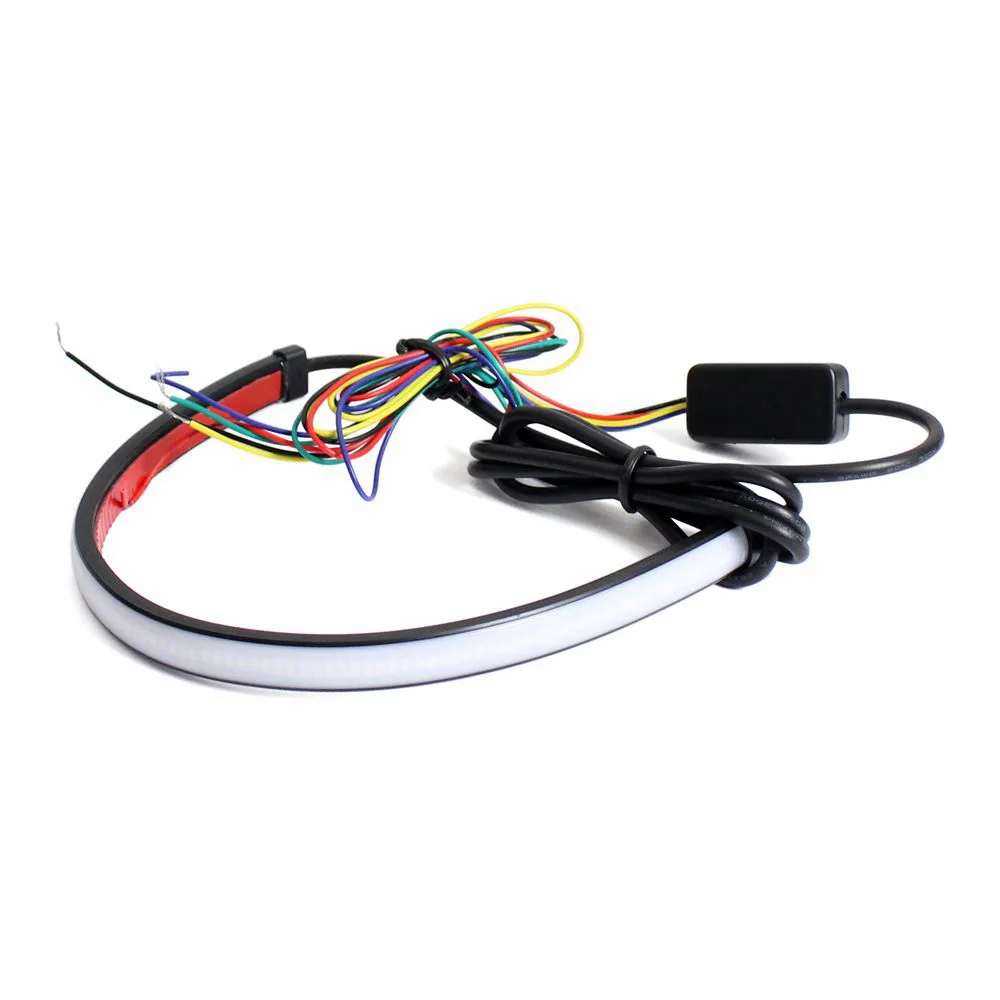Motorcycle Red Amber Flowing LED Tail Brake Turn Signal Strip Lights 20cm Parts ► Photo 3/6