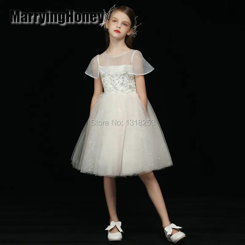 

Shiny Flower Girl Dresses Wedding First Communion vestidos de primera comunion Pageant ball gowns for girls vestidos de novia