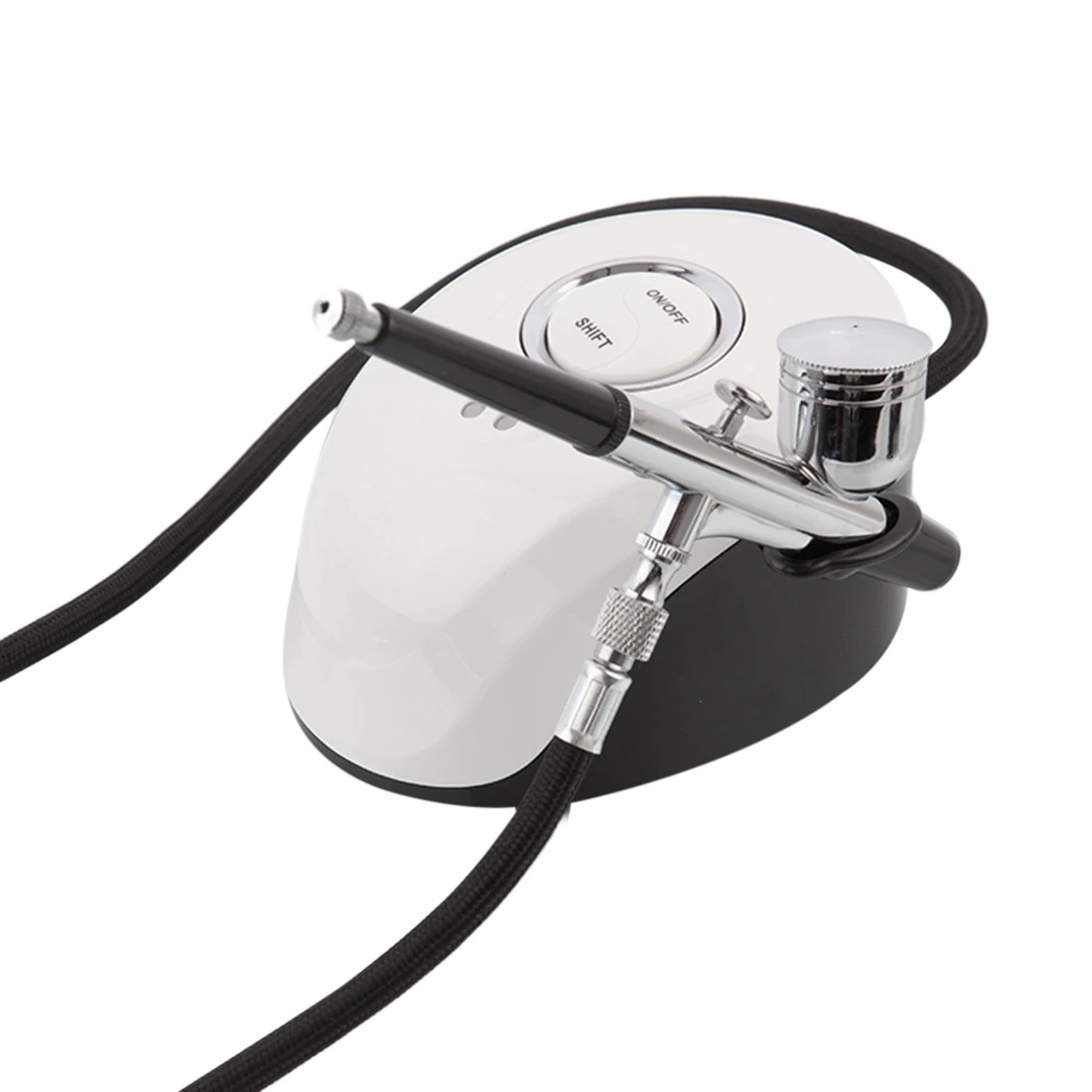 

Mini Airbrush Tools Air Pump Air Compressor Kit Model Cosmetic Makeup Airbrush Kit - White EU Plug