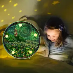 Специальная форма DIY Алмазная картина светодиодный ночник батарея дети Алмазная вышивка мозаика Алмазный домашний декор дропшиппинг
