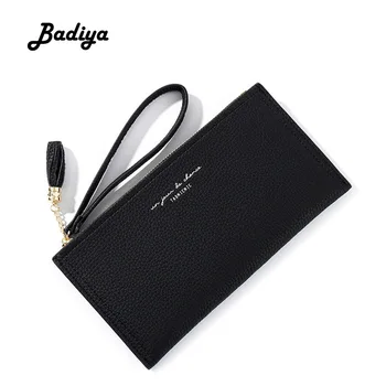

New Fashion Women Wallet PU Leather Slim Long Zipper Coin Purse Multi-card Position Card Holder Brief Casual Phone Clutch Bag