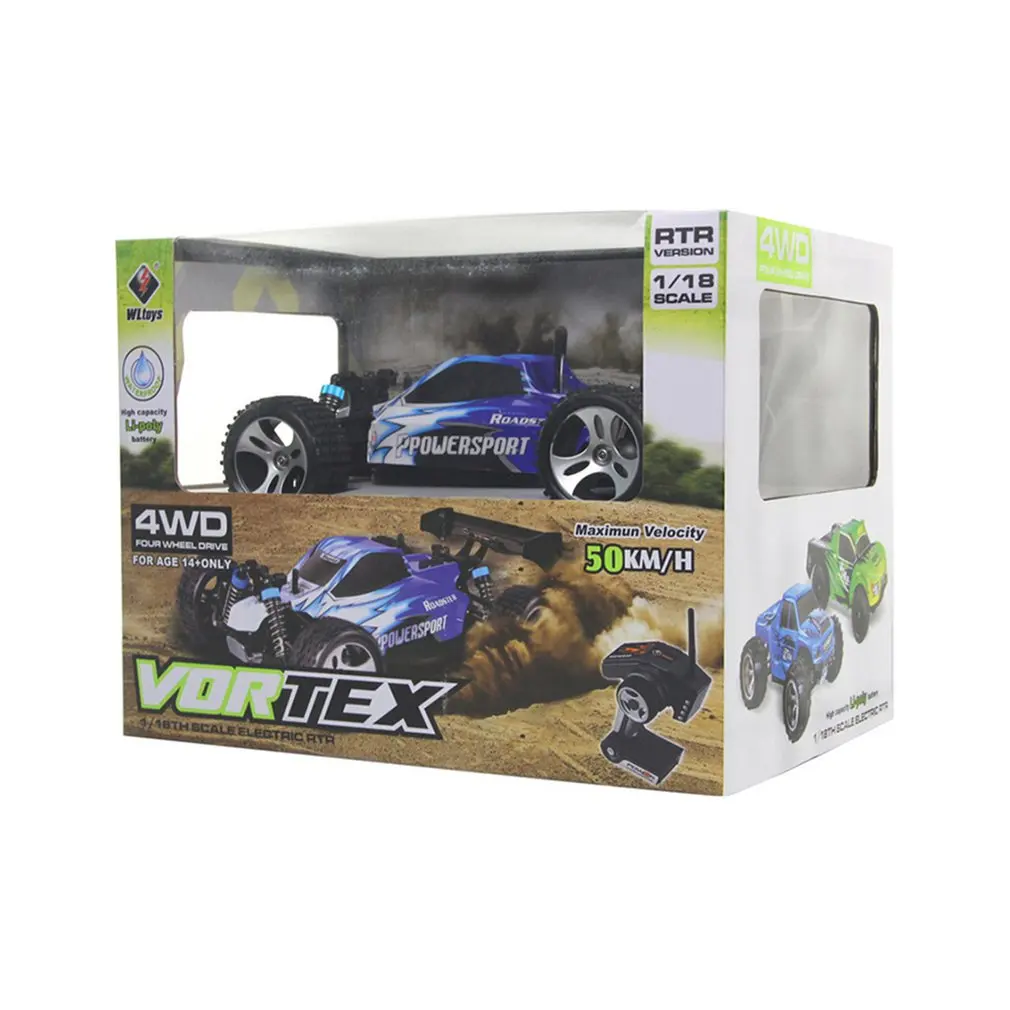 Синий A959 с высоким уровнем Скорость автомобиля 2,4G в натуральную величину для бездорожья дистанционного Управление автомобиля четыре колеса гоночный автомобиль модель игрушка с высоким уровнем Скорость модель автомобиля - Цвет: Синий