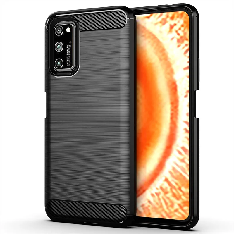 Чехол для huawei Honor V30, матовый Силиконовый чехол из углеродного волокна для huawei Honor V30 Pro