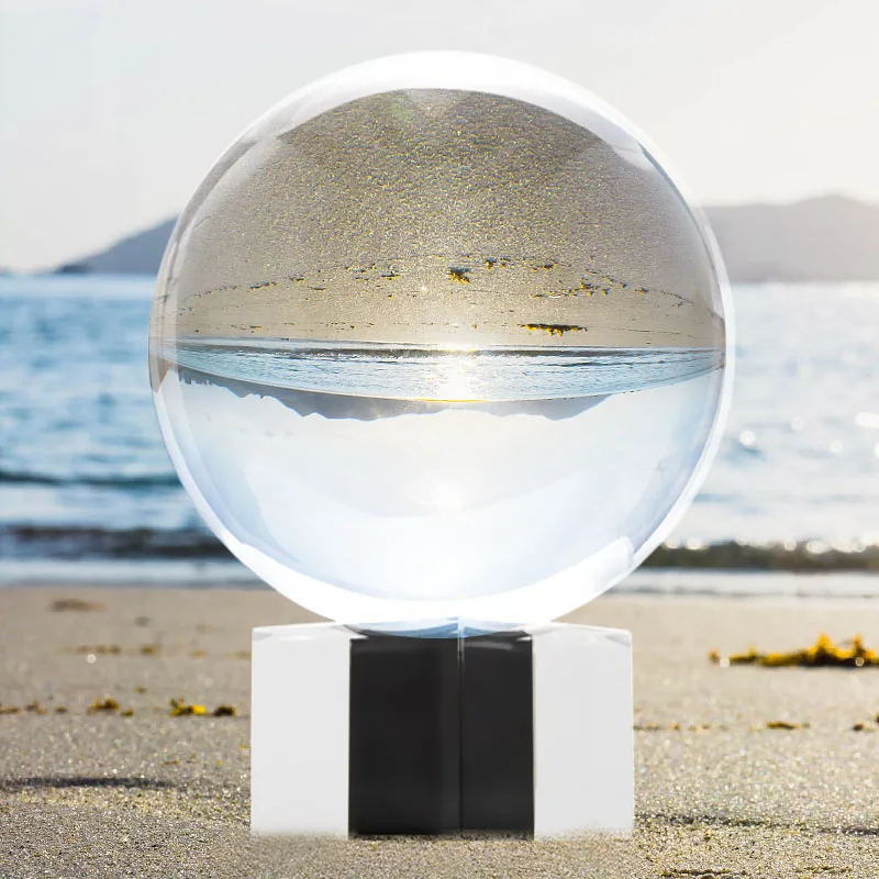 

Photography Glass Crystal Ball Stand 50/80mm Sphere Photography Photo Shooting Props Lens Clear Round Artificial Ball Decor Gift