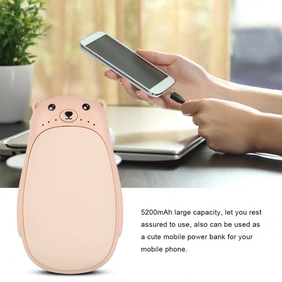 Мини 5200 мАч 5 в милый USB Перезаряжаемый подогреватель для рук Электрический дорожный удобный долговечный обогреватель Карманный Домашний согревающий продукт