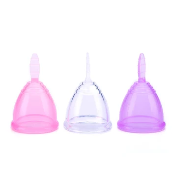 

2pcs menstrual collector menstrual cup medical silicone copas menstruales silicona medical grade silicone lady period cup