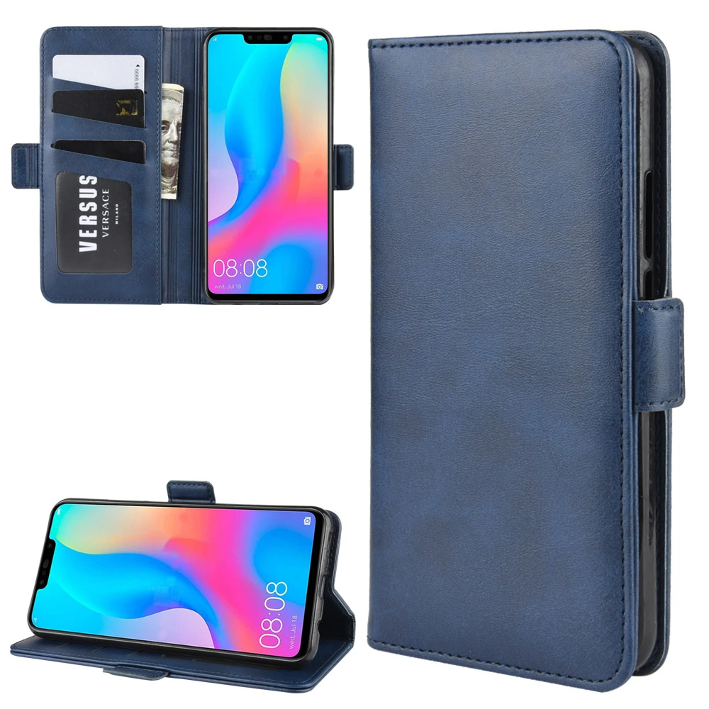 Деловой кожаный чехол-бумажник с откидной крышкой для Huawei P30 Lite mote 30 nova 3i 5i чехол