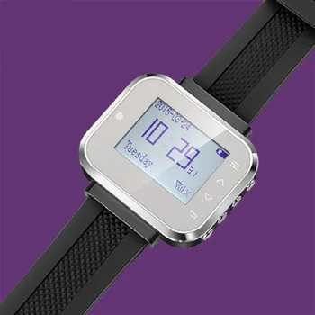 

Security 999 Channel FSK Frequency Wireless Pager Restaurant Waiter Calling System 10 Pager Button+2 Watch Receiver