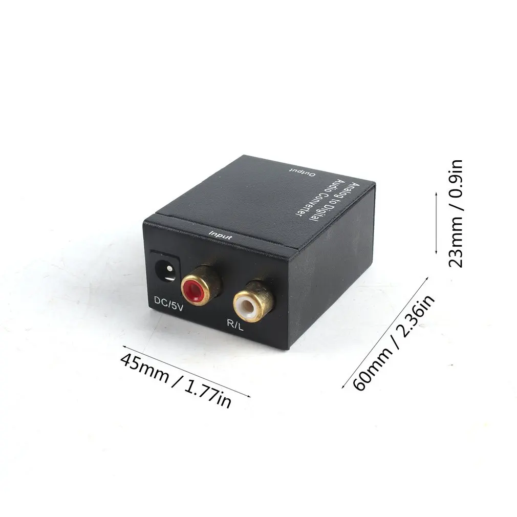 DTA02 Portable Size Analog to digital audio converter coaxial Audio Converter Adapter Digital fiber to simulation Device