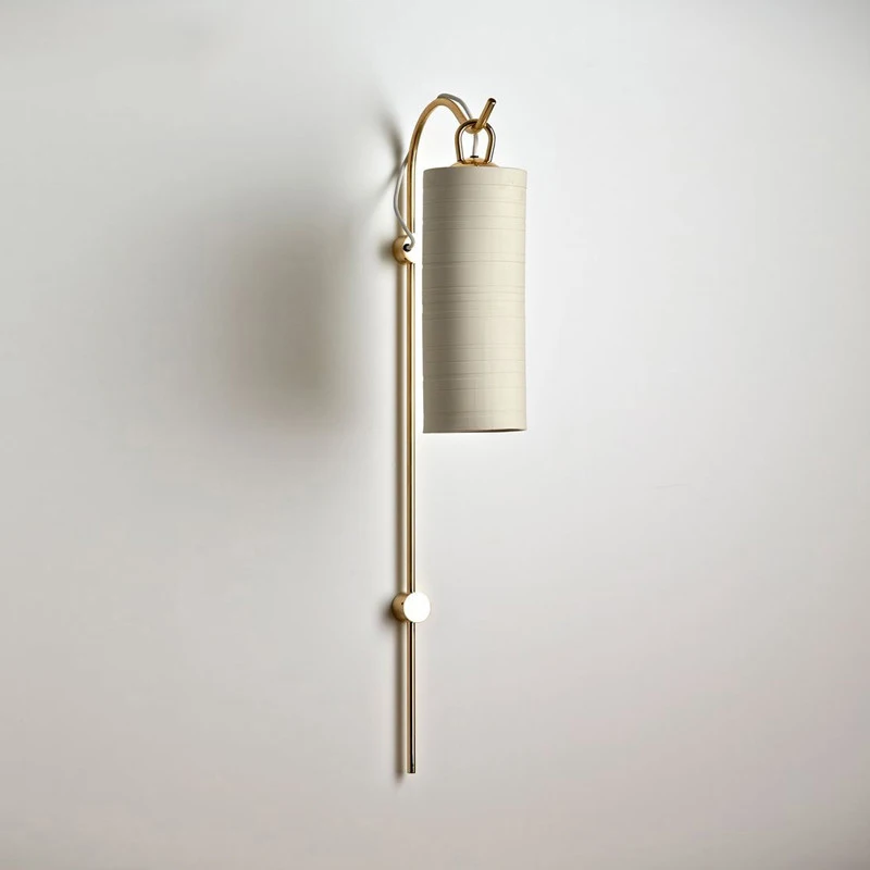 Скандинавская простая настольная прикроватная художественная настенные лампы в коридор гостиничный клуб пост-модерн - Цвет абажура: Gray white