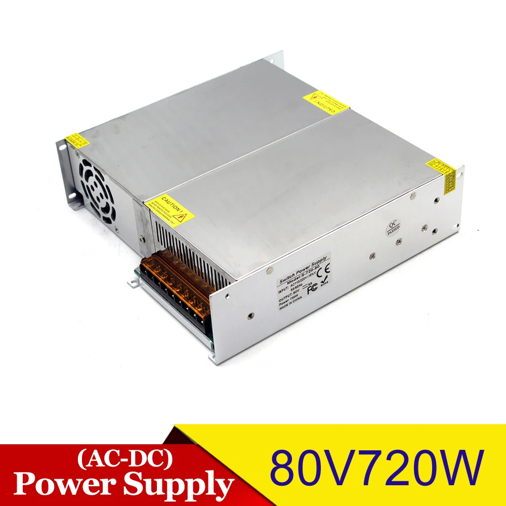 Источник питания постоянного тока 80 в 9A 720 Вт UPS Трансформатор 110 В 220 В AC DC80V SMPS для промышленного оборудования с ЧПУ