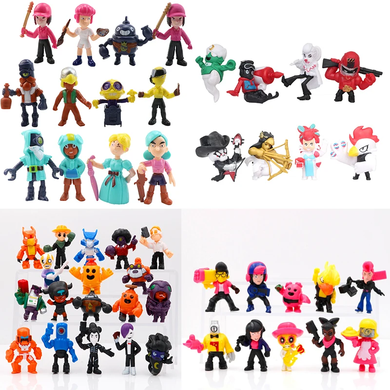 

New Game Brawl Star Action Figure Star Hero Shelly Colt Nita Bull Jessie Brock Dynamike Bo El Key Chain Pvc Collection Model Toy
