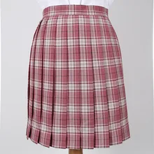 Для женщин JK форма плиссированные юбки молодая девушка, студентка в японском стиле, бело-розовая юбка летнее клетчатое платье в стиле «Harajuku Стиль юбка Мори для девушки