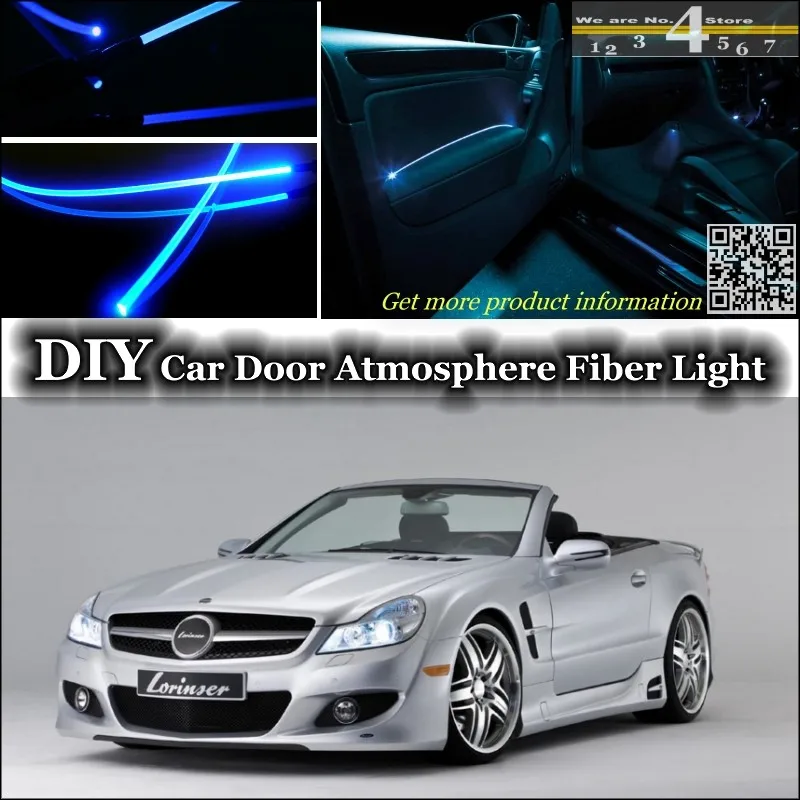 Для Mercedes Benz SL MB R129 R230 R231 внутренний окружающий свет тюнинг атмосферное волокно оптическое освещение внутри двери панель Ремонт
