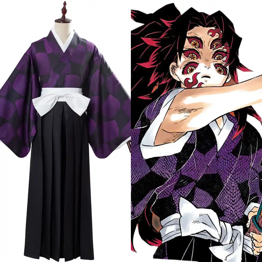 Demon Slayer Kimetsu No Yaiba Cosplay Tsugikuni Michikatsu Upper Moon One Cosplay Kokushibou Costume Kimono Uniform Anime Costumes Aliexpress