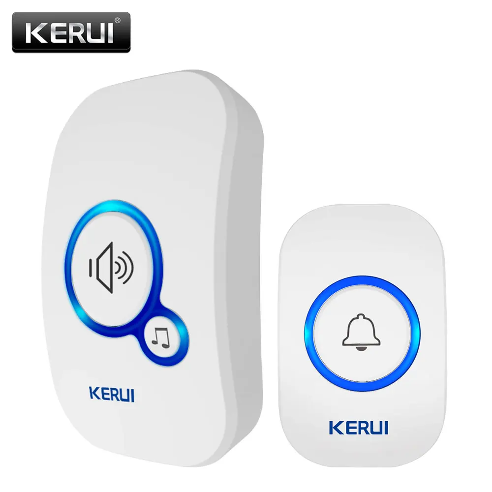 

KERUI High Quality Home Security Wireless Welcome Emergency Alarm 433MHz Entrance Doorbell Alarm Doorbell Button