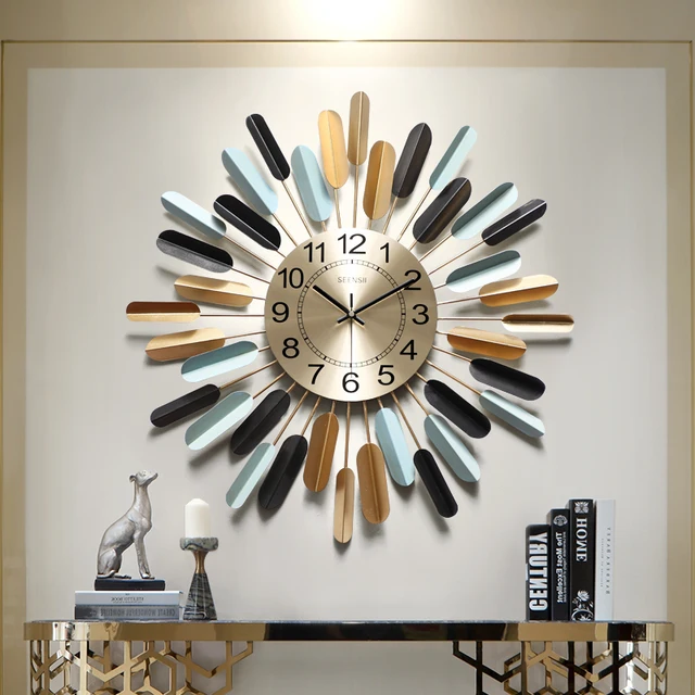 American Large Wall Clock Living Room Luxury Modern Unique Kitchen Home