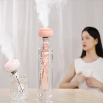 

Portable Ultrasonic Humidifier Rechargeable Diffuser Vibration Massage with Colorful Night Light Battery Powered Cool Mist Maker