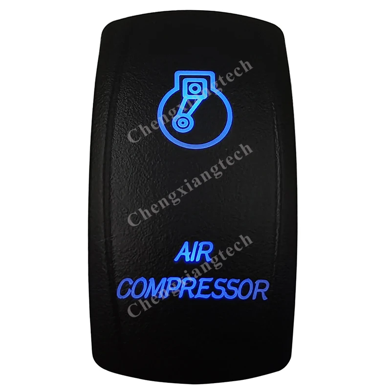 Air Compressor Car Boat Blue Led 5 Pin Rocker Toggle Switch On Off 12v