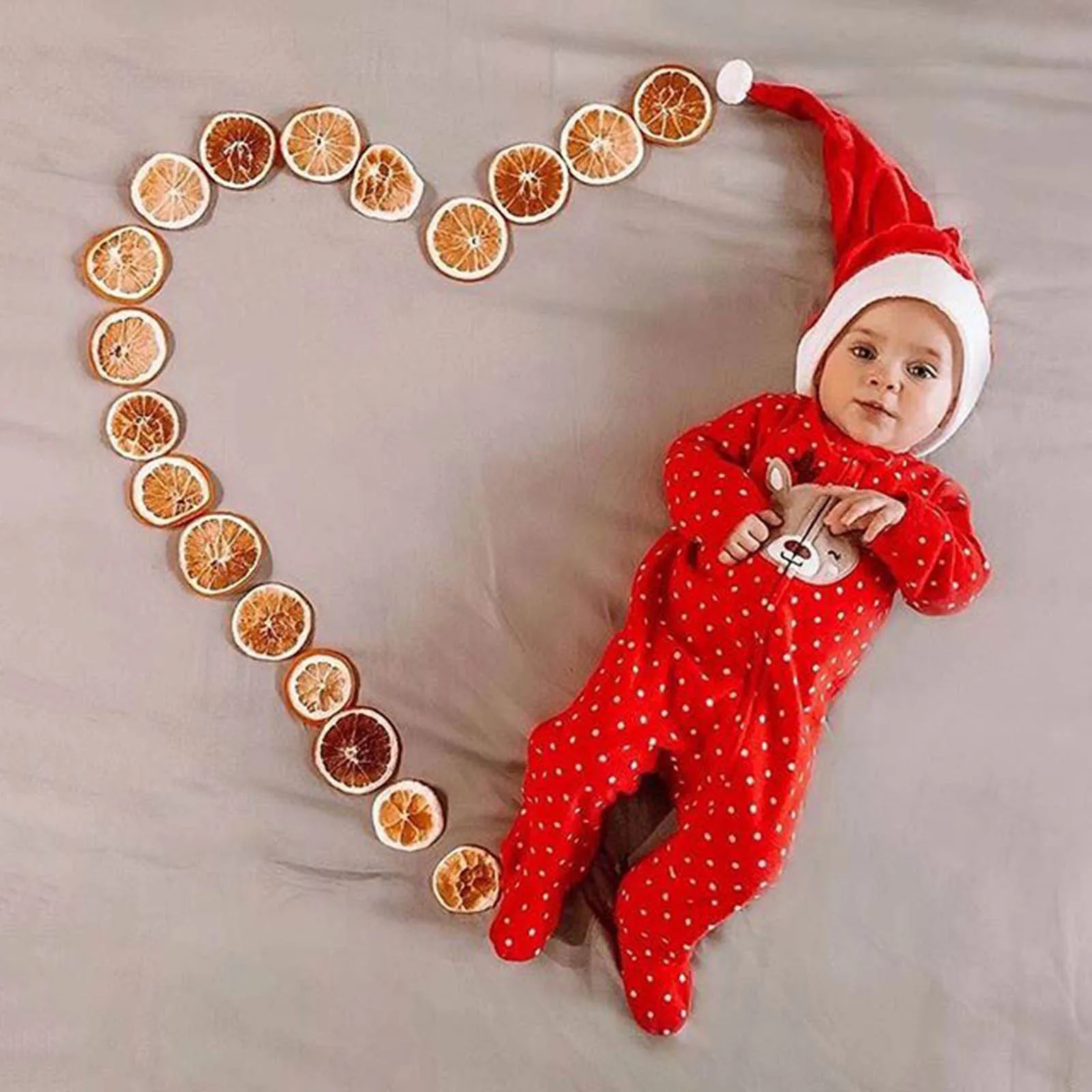 

0-6Months Newborn Infant Baby Boys Girls Christmas Deer Dot Romper Jumpsuit + Hat Cap gorro navidad Cute deer Footwear warm M5