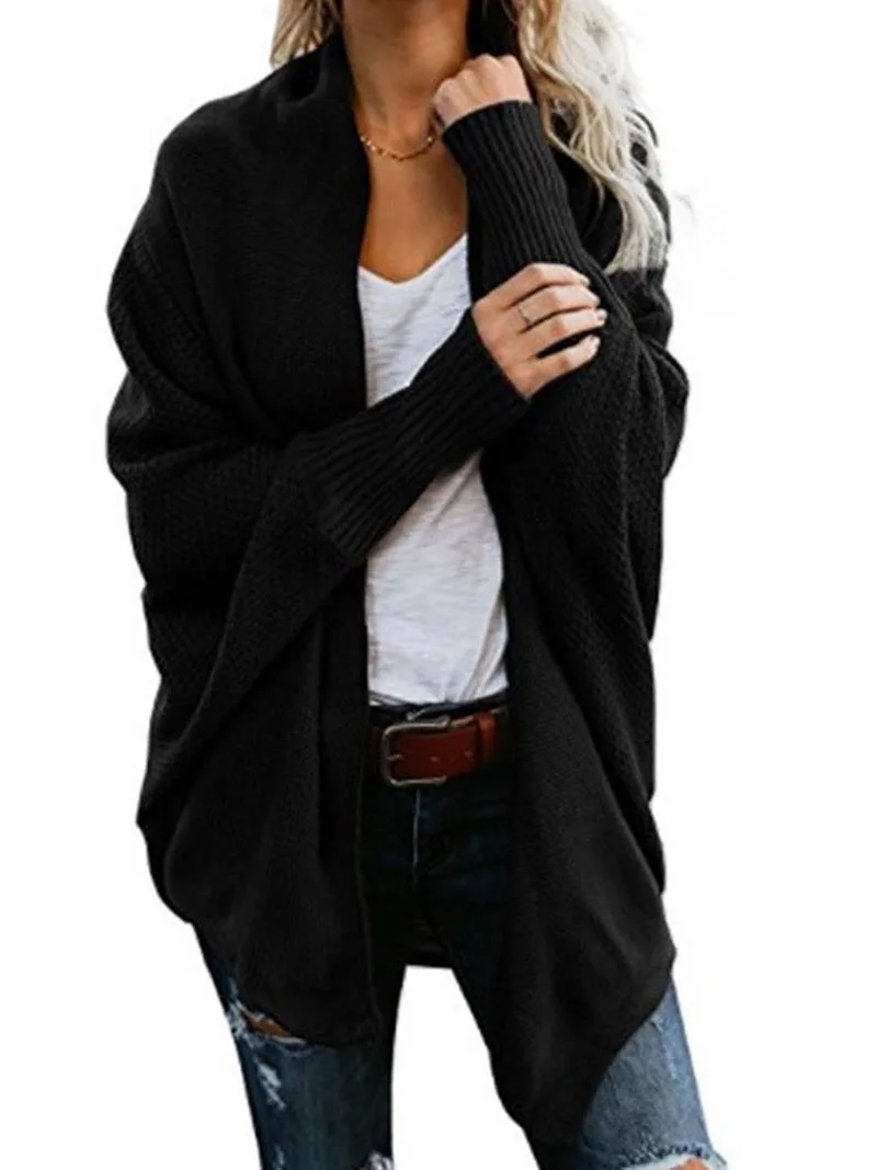 Autumn winter women cardigan jacket women 2019 long knitted sweater coat loose korean jumper ladies tops cardigan mujer DR895 (5)