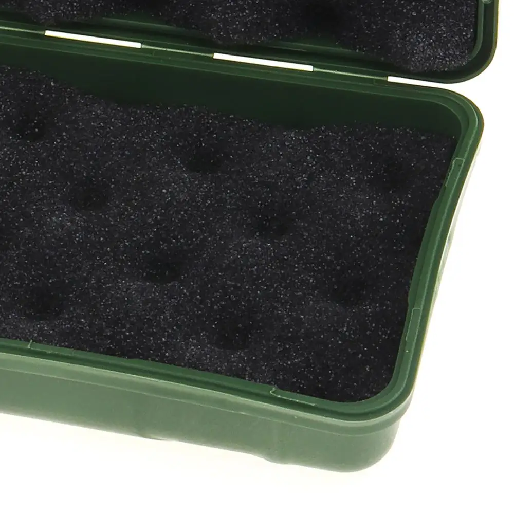 130x80x35mm Universal Waterproof Anti Fall Green Plastic Storage Box Suitable for Flashlight Light Battery Charger Case Tools portable multifunctional box