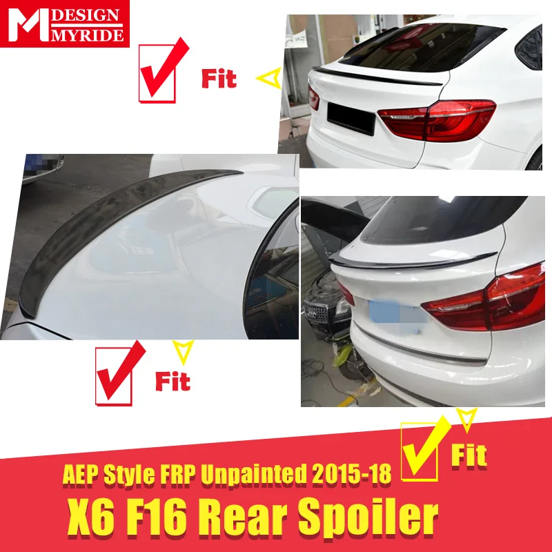 X6 F16 спойлер для губ хвостовое крыло P Стиль настоящий FRP неокрашенный BMW X Series E71