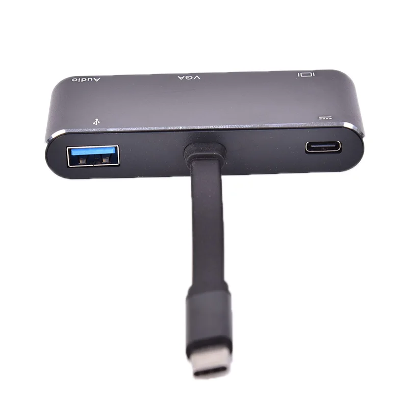 4K type C к HDMI/VGA/аудио/USB 3 0 порт + USB (PD) конвертер 5 в 1 HDMI адаптер для Macbook ноутбука NS