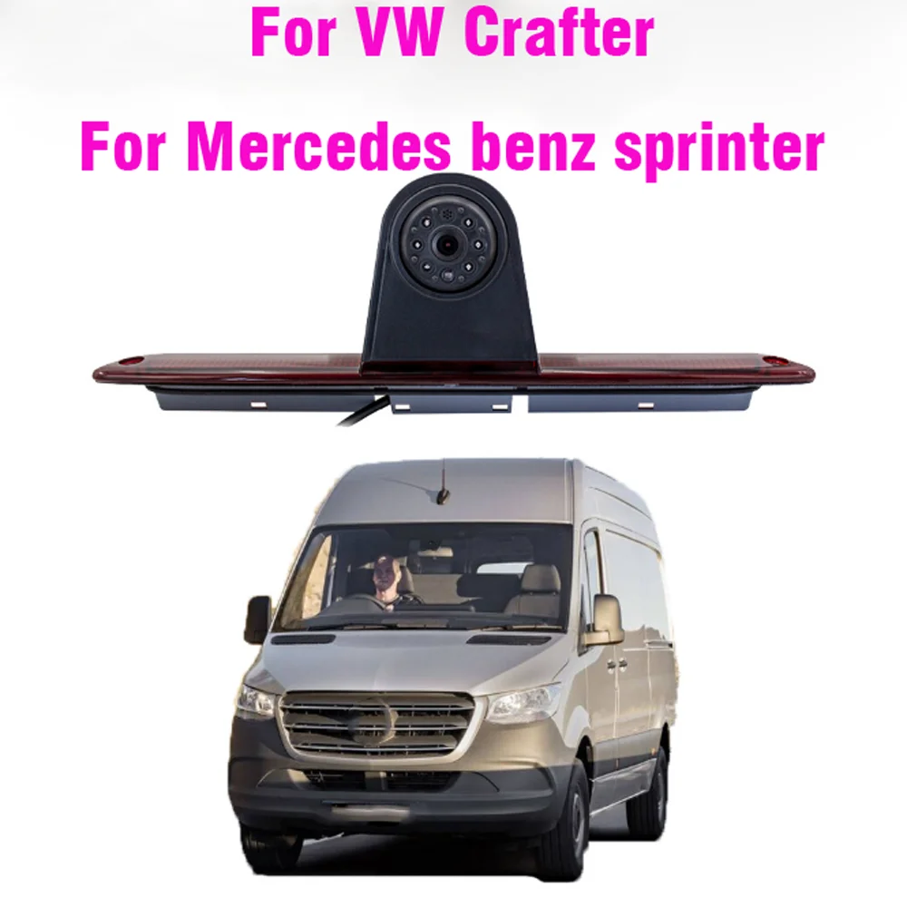 

Car CCD Reversing Rear View Camera IR LED Brake Light Parking Night Vision Backup For Mercedes Benz Sprinter W906 VW Crafter