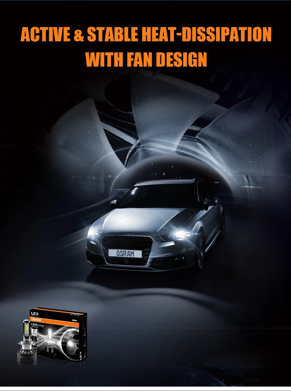 Osram HB4 светодиодный Автомобильный светодиодный фонарь, модификация, замена обновленных фар, Автомобильная лампочка освещения, энергосберегающая лампа 6000k