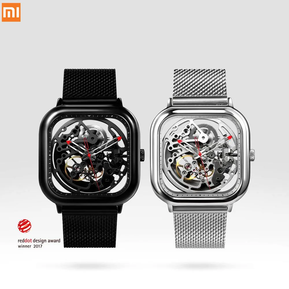 Оригинальные часы Xiaomi CIGA дизайн выдолбленные Механические часы деловые наручные часы из нержавеющей стали роскошные часы с ремешком подарок
