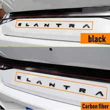Logotipo Elantra avante CN7 Elantra para Hyundai, logo en negro de fibra de carbono, sin necesidad de extracción, Original, 2021