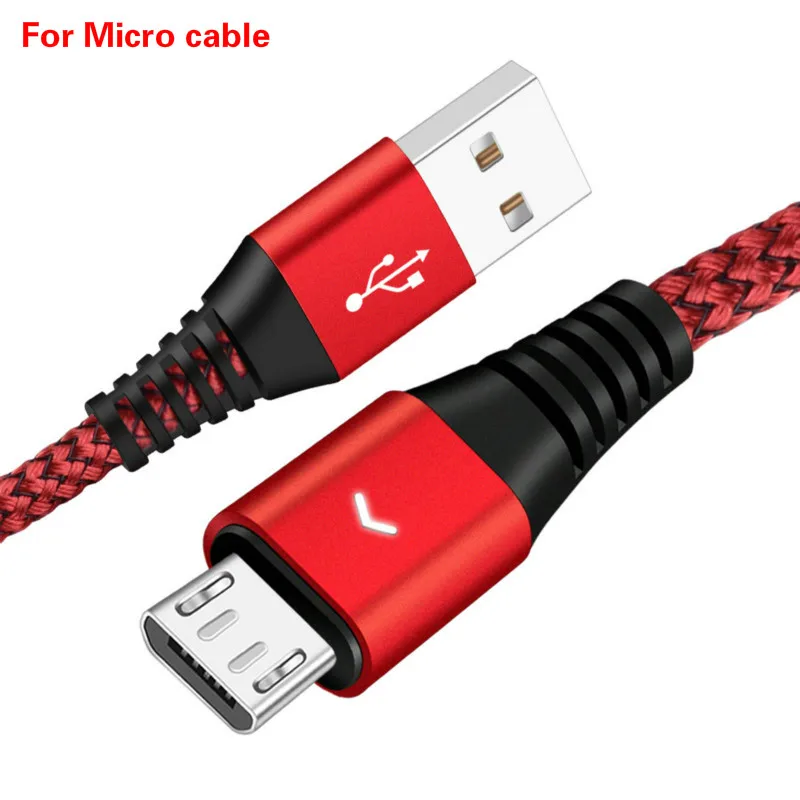 Usb-кабель 8Pin Micro USB type C зарядный кабель для iPhone X samsung S9 зарядный кабель Micro зарядный usb-шнур зарядный провод - Цвет: For Micro cable