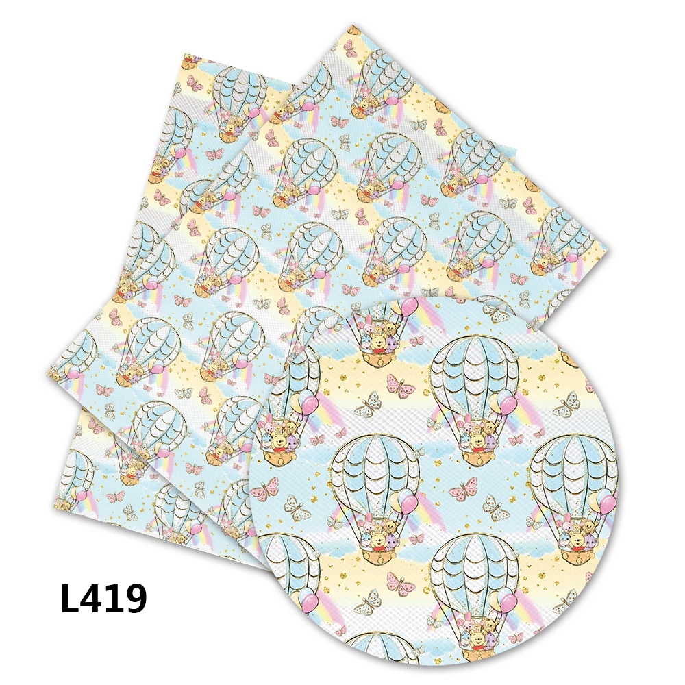 L419 30 см* 136 см Snythetic кожаные листы с принтом искусственная кожа ткань для DIY волос лук материал L420 - Цвет: L419