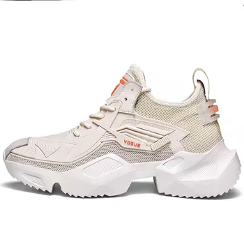 

2019 Summer New Style Sport Breathable Mesh Casual Men Running Shoes Height Increasing Outdoor Knitting Fashion Men's Sneakers