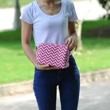 50 шт в партии шеврон женская косметичка туалетный мешок с различными цветами свадебный подарок для нее DOMIL106001